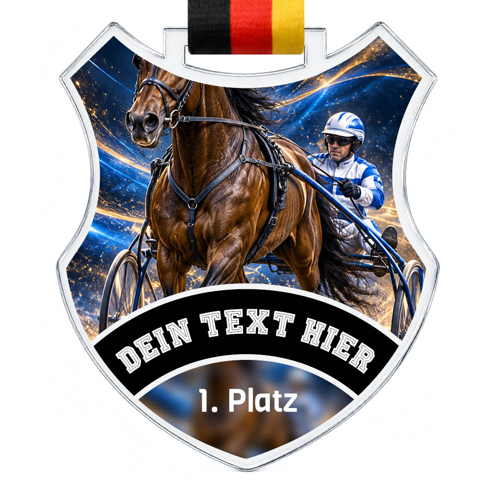 Wappen Medaille Trabrennen – Produktansicht