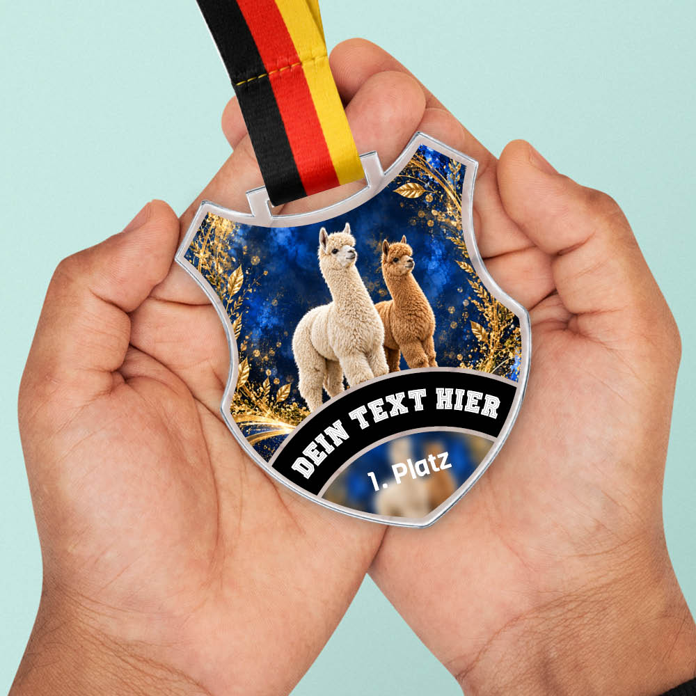 Wappen Medaille Alpakaschau – weitere Ansicht