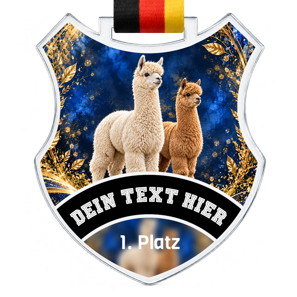 Wappen Medaille Alpakaschau – Produktansicht