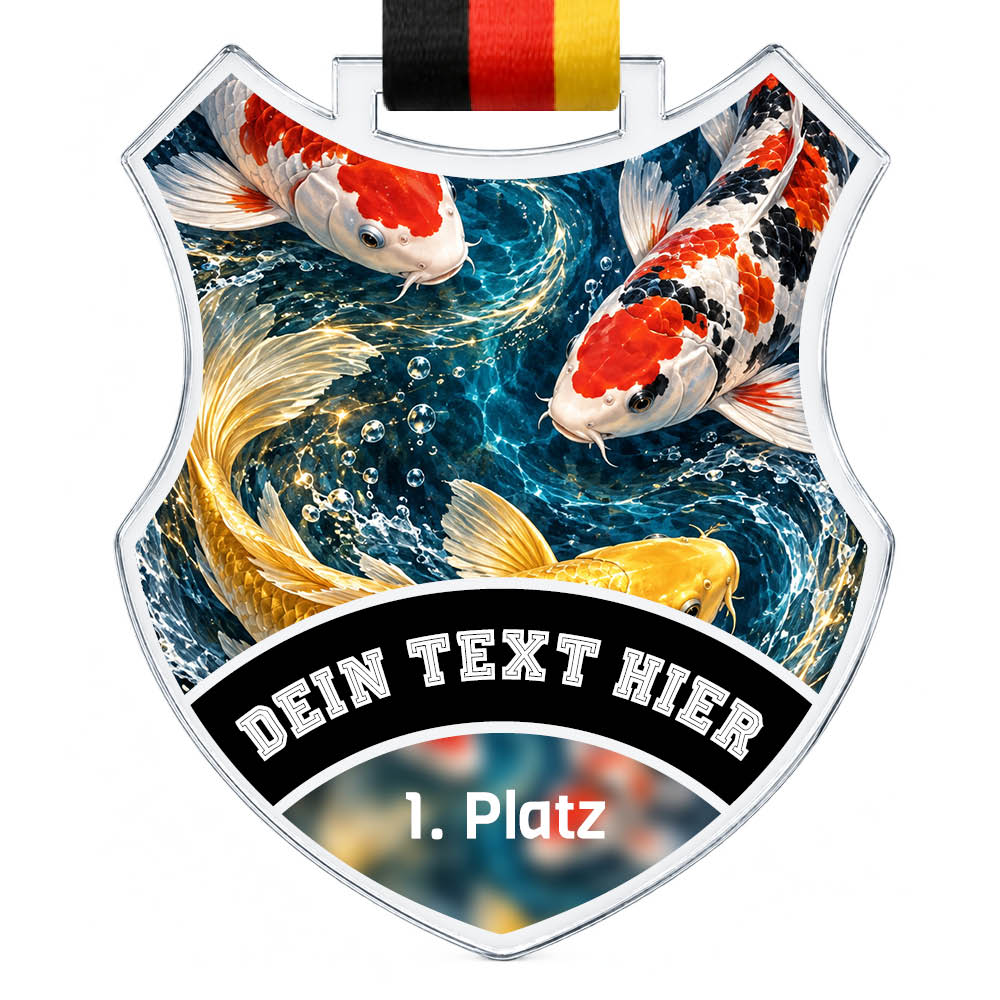Wappen Medaille Koi – Produktansicht