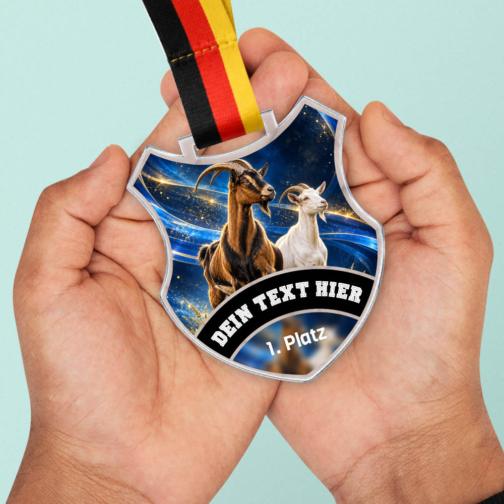 Wappen Medaille Ziegen – weitere Ansicht