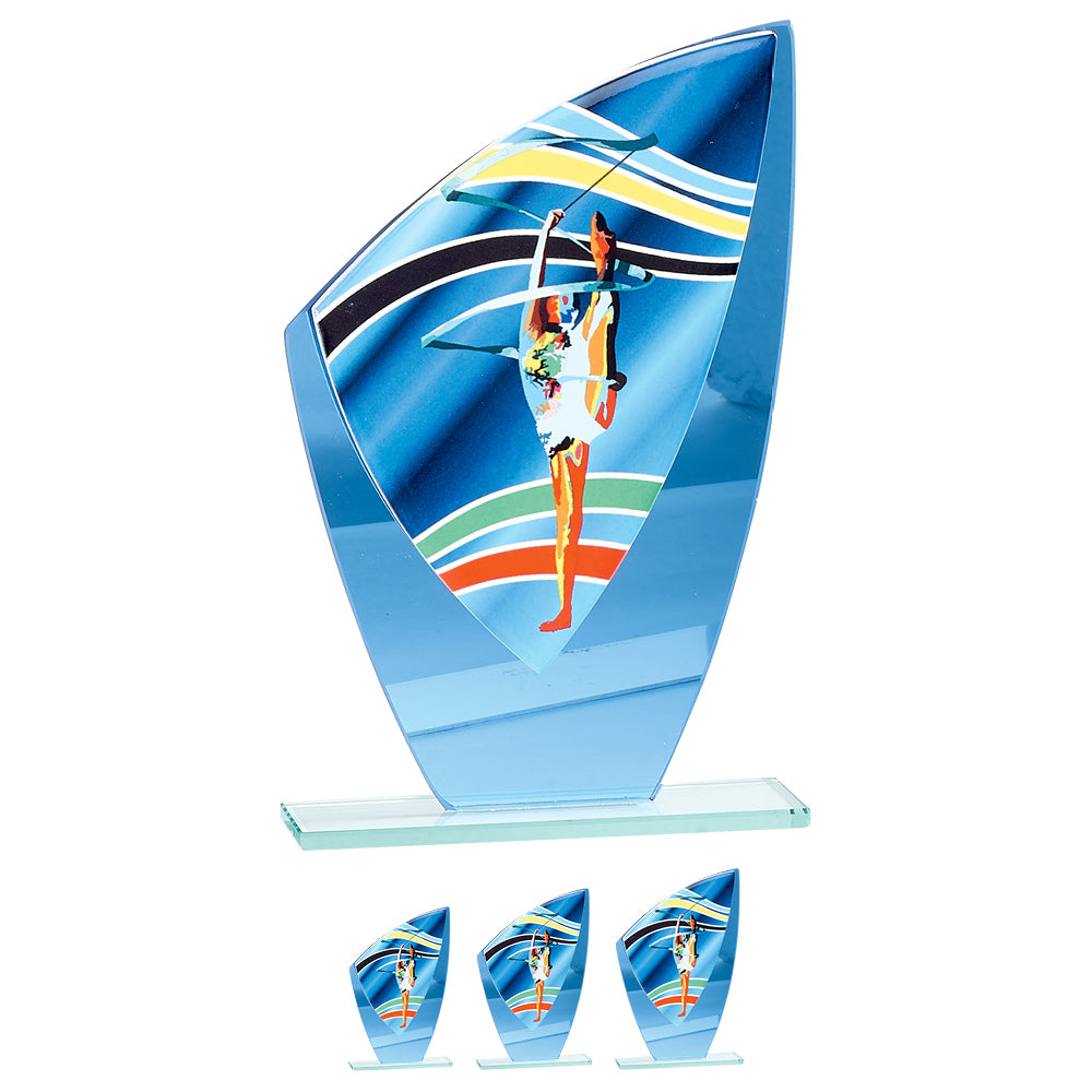 Gymnastik Glaspokal verspiegelt