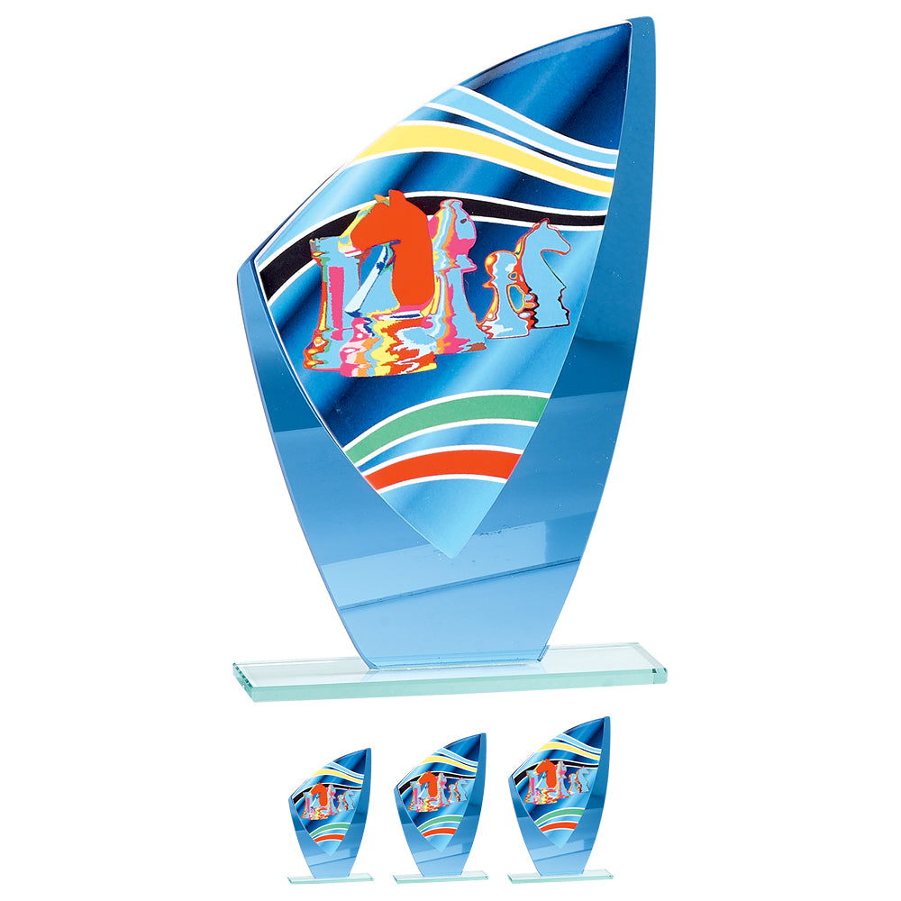 Schach Glaspokal verspiegelt