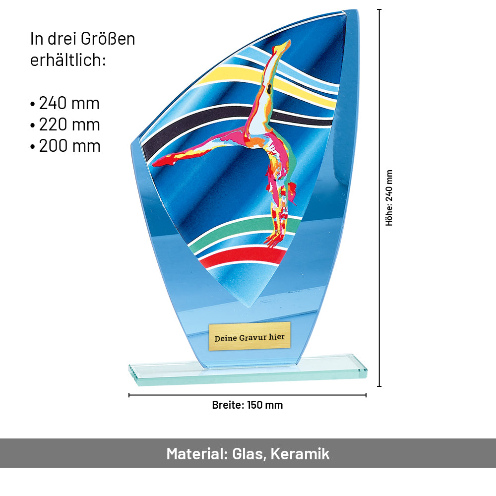 Turnen Glaspokal verspiegelt