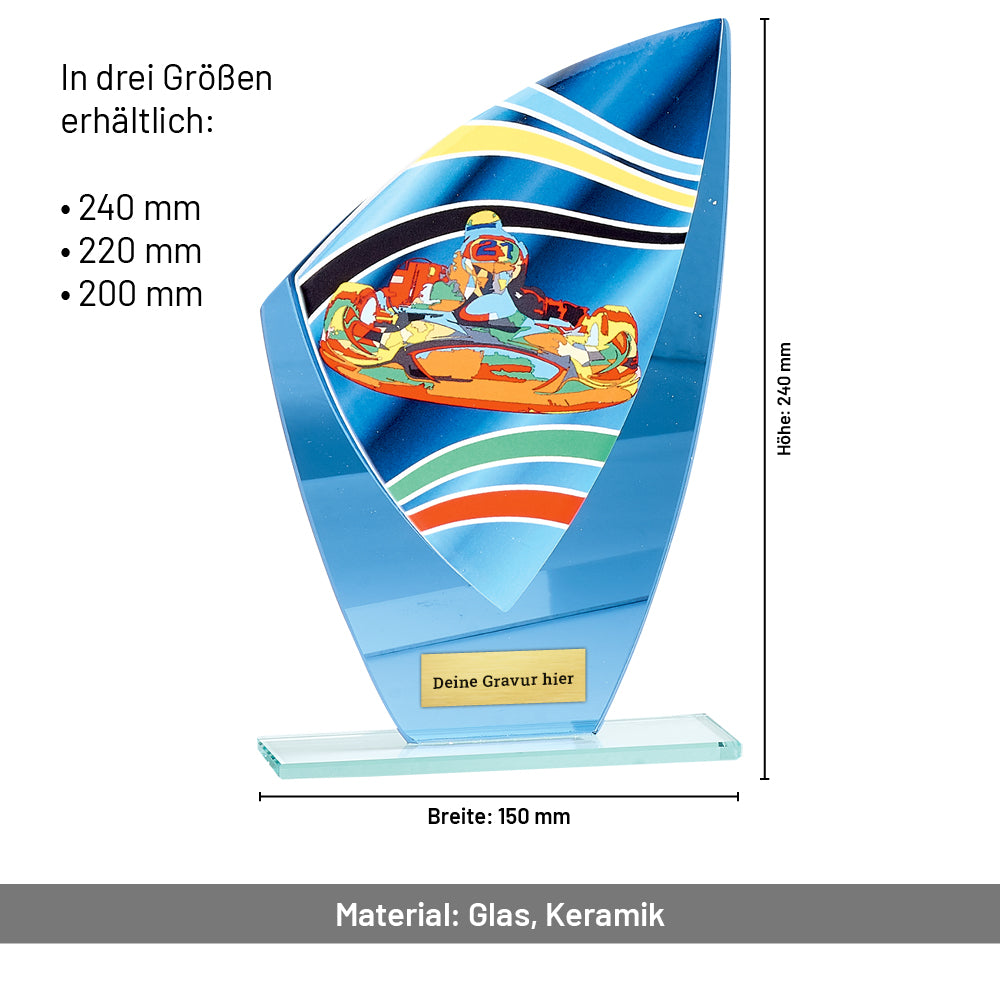 Go Kart Glaspokal verspiegelt